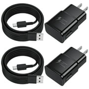Type C Charger,2 Pack USB C Android Phone Wall Charger Block \u0026 6ft Charging Cable Cord,Compatible with Samsung Galaxy S8/S9/S10 Plus Active S10e,S20/S21 Ultra Plus,Note 8 9 10,Pixel 3